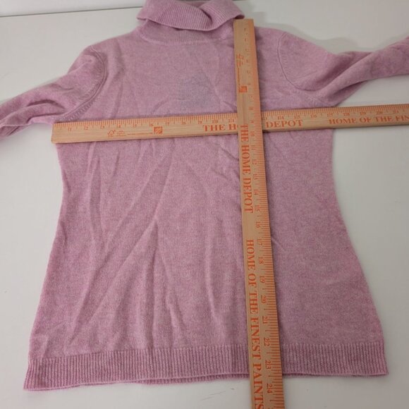 NEW Charter Club Luxury Cashmere Turtleneck Womens Petite Size Medium Pink - Picture 10 of 12